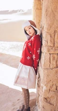 超纯美萌妹户外沙漠唯美写真 纯纯的你与蓝蓝的天