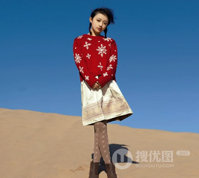 超纯美萌妹户外沙漠唯美写真 纯纯的你与蓝蓝的天
