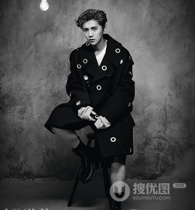【鹿晗图片】鹿晗登时尚杂志《VOGUE》，酷感张扬硬朗洒脱