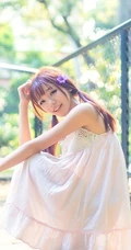 你的美正如你的微笑，公主裙可爱可爱女生户外写真