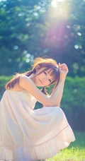 你的美正如你的微笑，公主裙可爱可爱女生户外写真