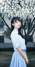 亚洲清新萌妹余心恬着连衣裙初春灵动唯美写真