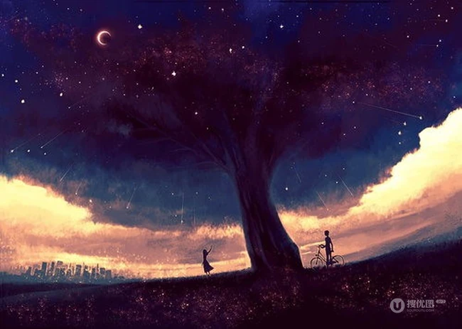 蓝蓝的天，梦幻唯美二次元天蓝色天空背景美图