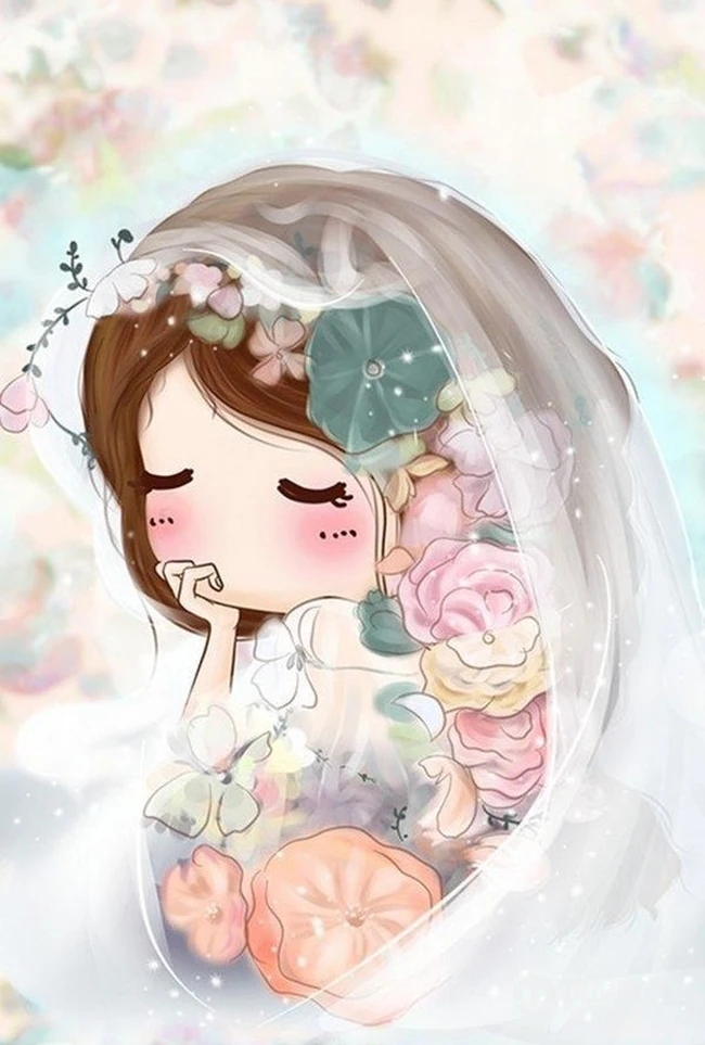 可爱卡通Q版可爱女生动漫图片 大大眼睛萌萌哒