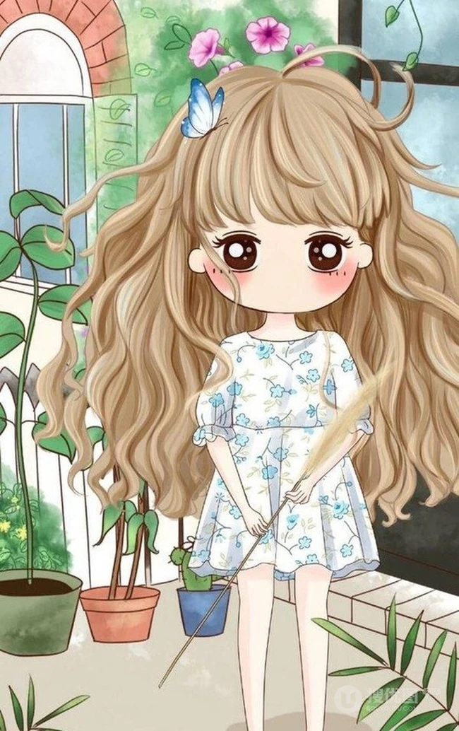 可爱卡通Q版可爱女生动漫图片 大大眼睛萌萌哒