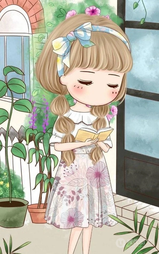 可爱卡通Q版可爱女生动漫图片 大大眼睛萌萌哒