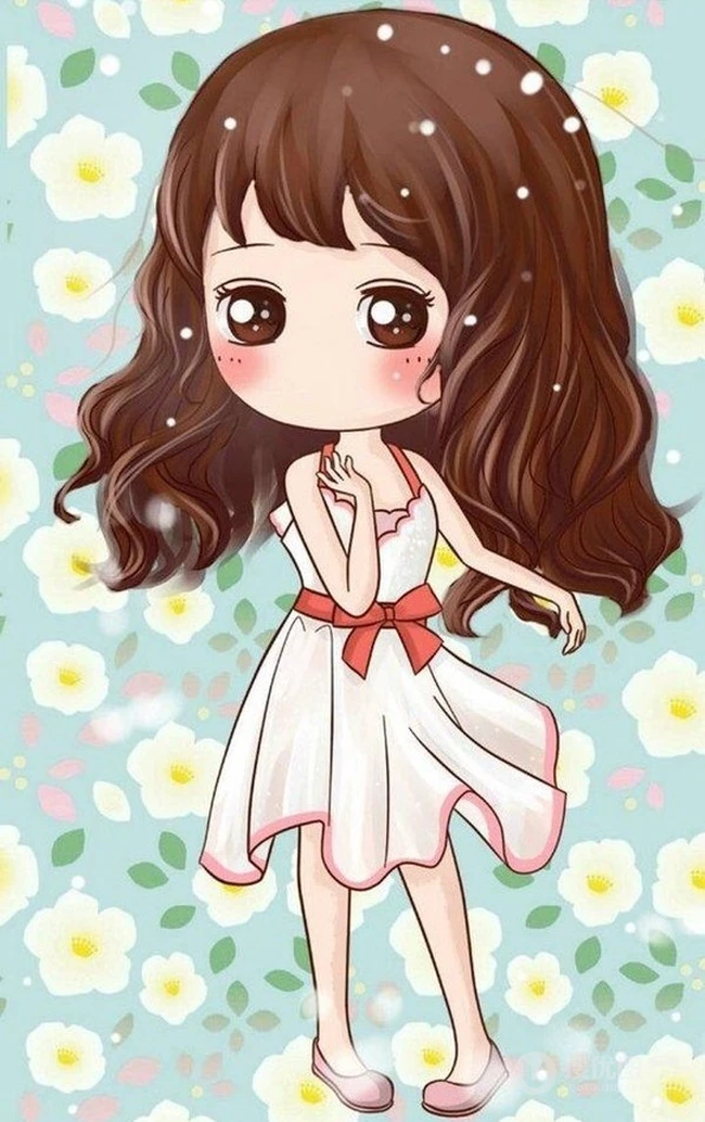 可爱卡通Q版可爱女生动漫图片 大大眼睛萌萌哒