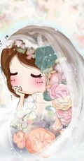 可爱卡通Q版可爱女生动漫图片 大大眼睛萌萌哒