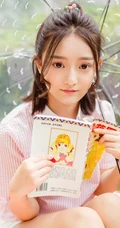 亚洲大眼女生初夏清凉写真，手拿遮阳伞户外游玩
