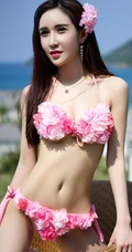 女生模特Eva_茜茜气质高清泳装海边写真