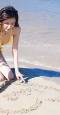 女生模特Eva_茜茜气质高清泳装海边写真