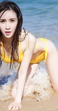 女生模特Eva_茜茜气质高清泳装海边写真
