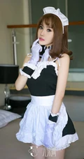 邻家女孩猴小语魅力变装写真美图，cos春丽、女仆制服秀