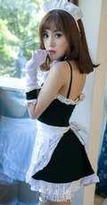 邻家女孩猴小语魅力变装写真美图，cos春丽、女仆制服秀