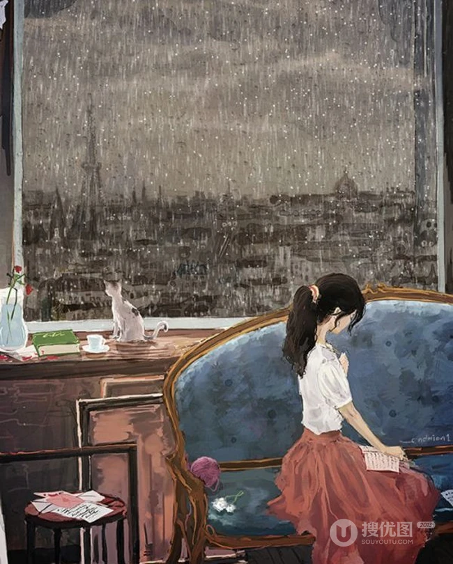 人物与景色的完美搭配 唯美精选插画大全