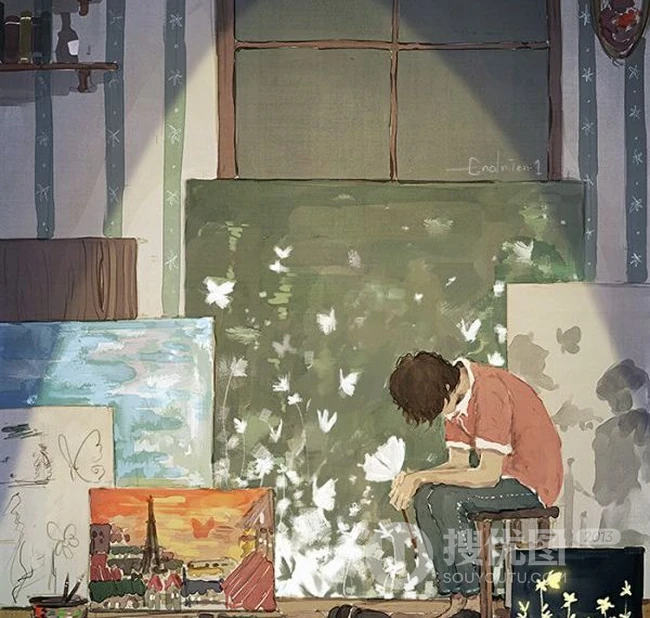 人物与景色的完美搭配 唯美精选插画大全