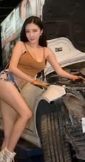 双马尾俏皮少女Uki奶糖学生装、紧身 蕾丝家居服高清写真大图