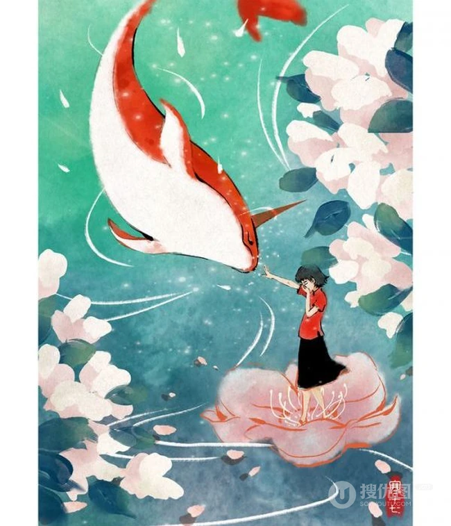 动漫《大鱼海棠》唯美插画美图大全欣赏