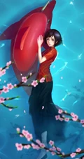 大鱼海棠精美插画美图2-美轮美奂的场景、画中人和鱼