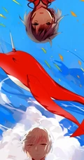 大鱼海棠精美插画美图2-美轮美奂的场景、画中人和鱼