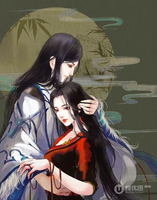 一生一世只一人，唯美古风情侣插画美图欣赏
