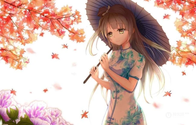 动漫旗袍少女图集，唯美如画般的古典气质