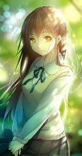 动漫图片中可爱气质少女在唯美场景的图片