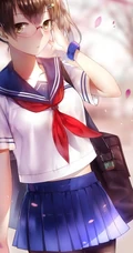 清新加气质的水手服、学生装制服、短裙动漫女生图片