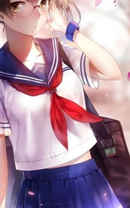 清新加气质的水手服、学生装制服、短裙动漫女生图片
