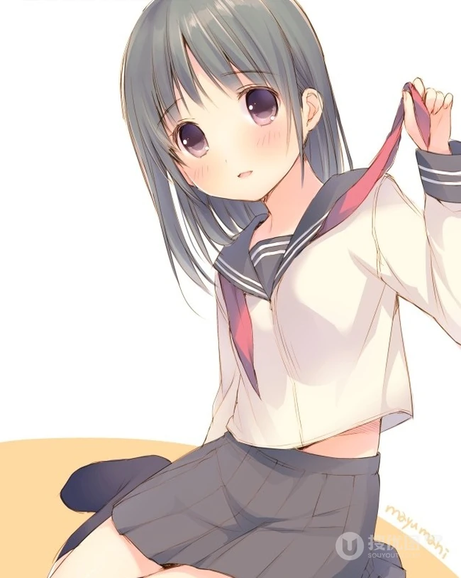 清新加气质的水手服、学生装制服、短裙动漫女生图片