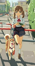 可爱的呆萌柴犬动漫图片