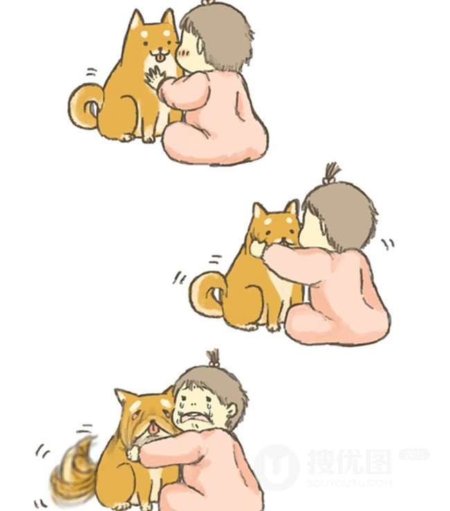 可爱的呆萌柴犬动漫图片