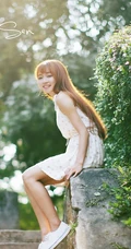 清纯连衣裙可爱森系可爱女生户外街拍写真美图