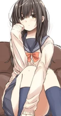 学院风动漫少女，线条感、袜装、以及可爱短裙哦