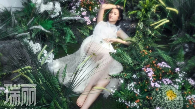 女星关晓彤蕾丝长裙登《瑞丽》封面，宛如精灵少女般动人