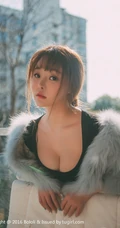 可爱少女七宝唯美室外写真，恬静怡然享受生活