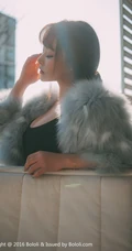 可爱少女七宝唯美室外写真，恬静怡然享受生活