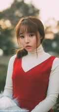 可爱少女七宝唯美室外写真，恬静怡然享受生活