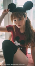 可爱少女七宝唯美室外写真，恬静怡然享受生活