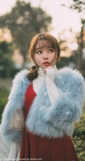 可爱少女七宝唯美室外写真，恬静怡然享受生活