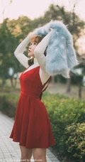 可爱少女七宝唯美室外写真，恬静怡然享受生活