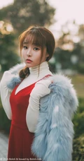 可爱少女七宝唯美室外写真，恬静怡然享受生活