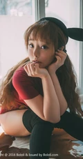 可爱少女七宝唯美室外写真，恬静怡然享受生活