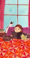 喜欢和猫咪在一起时的时光 唯美插画美图分享