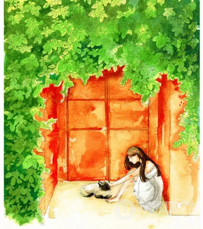 喜欢和猫咪在一起时的时光 唯美插画美图分享