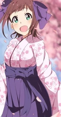 可爱动人穿和服的动漫少女图片