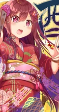 可爱动人穿和服的动漫少女图片