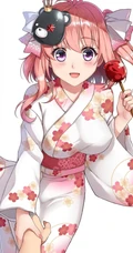 可爱动人穿和服的动漫少女图片