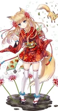 可爱动人穿和服的动漫少女图片