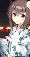可爱动人穿和服的动漫少女图片
